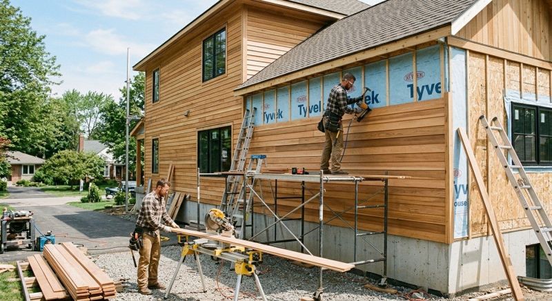 Faux Wood Siding Installation in Henrietta, NC
