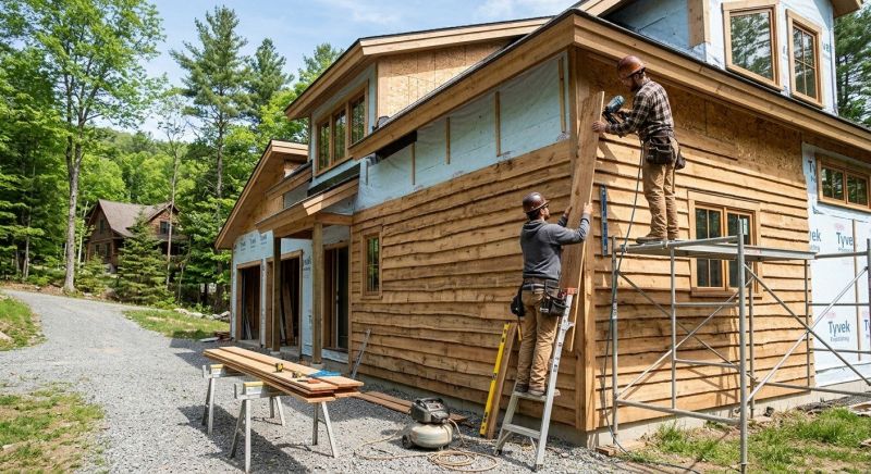 Faux Wood Siding Installation in Henrietta, NC