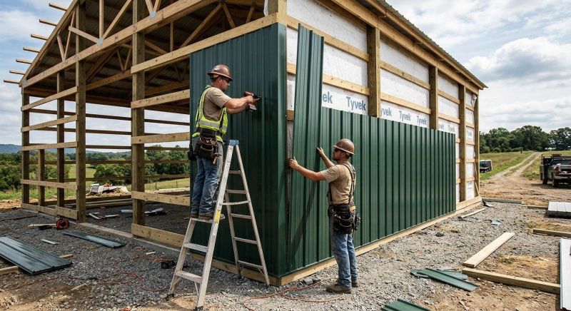 Pole Barn Siding Installation in Boiling Springs, SC